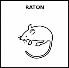 RATÓN (ANIMAL) - Pictograma (blanco y negro)
