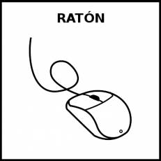 RATÓN (ORDENADOR) - Pictograma (blanco y negro)
