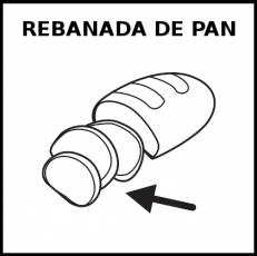 REBANADA DE PAN - Pictograma (blanco y negro)