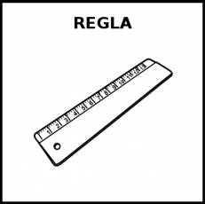 REGLA (MEDIDA) - Pictograma (blanco y negro)