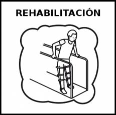 REHABILITACIÓN - Pictograma (blanco y negro)