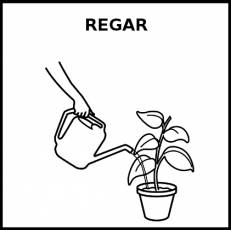 REGAR - Pictograma (blanco y negro)