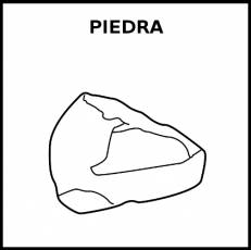 PIEDRA - Pictograma (blanco y negro)