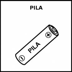 PILA - Pictograma (blanco y negro)