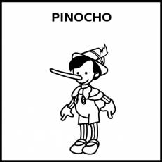 PINOCHO - Pictograma (blanco y negro)