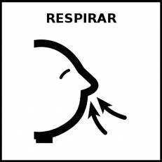 RESPIRAR - Pictograma (blanco y negro)