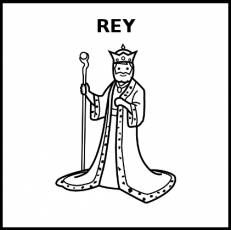 REY - Pictograma (blanco y negro)