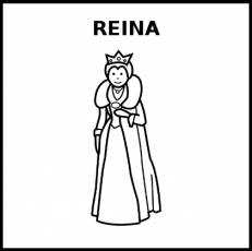 REINA - Pictograma (blanco y negro)