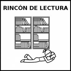 RINCÓN DE LECTURA - Pictograma (blanco y negro)