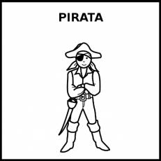 PIRATA - Pictograma (blanco y negro)