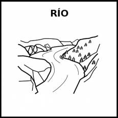 RÍO - Pictograma (blanco y negro)