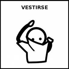 VESTIRSE - Pictograma (blanco y negro)