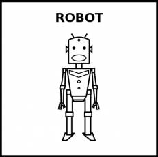 ROBOT - Pictograma (blanco y negro)
