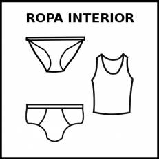 ROPA INTERIOR - Pictograma (blanco y negro)
