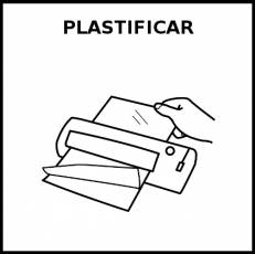 PLASTIFICAR - Pictograma (blanco y negro)