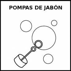 POMPAS DE JABÓN - Pictograma (blanco y negro)