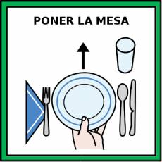 PONER LA MESA - Pictograma (color)