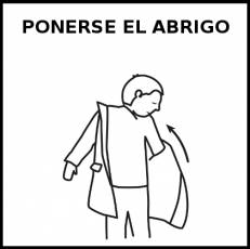PONERSE EL ABRIGO - Pictograma (blanco y negro)