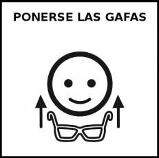 PONERSE LAS GAFAS - Pictograma (blanco y negro)