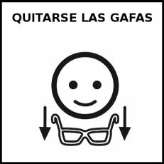 QUITARSE LAS GAFAS - Pictograma (blanco y negro)