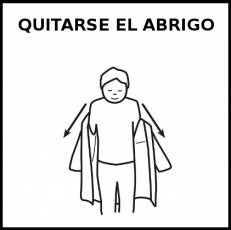 QUITARSE EL ABRIGO - Pictograma (blanco y negro)