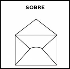 SOBRE (CARTA) - Pictograma (blanco y negro)