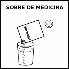 SOBRE DE MEDICINA - Pictograma (blanco y negro)
