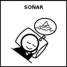 SOÑAR - Pictograma (blanco y negro)