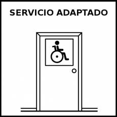 SERVICIO ADAPTADO - Pictograma (blanco y negro)