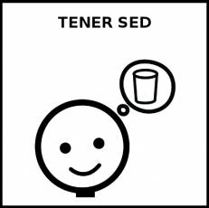 TENER SED - Pictograma (blanco y negro)