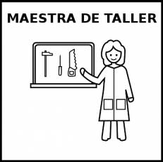 MAESTRA DE TALLER - Pictograma (blanco y negro)