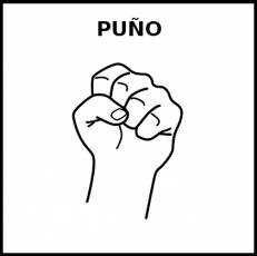 PUÑO - Pictograma (blanco y negro)