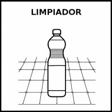 LIMPIADOR (PRODUCTO) - Pictograma (blanco y negro)
