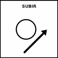 SUBIR - Pictograma (blanco y negro)