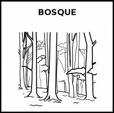 BOSQUE - Pictograma (blanco y negro)