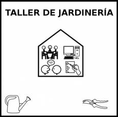 TALLER DE JARDINERÍA - Pictograma (blanco y negro)