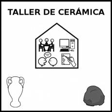 TALLER DE CERÁMICA - Pictograma (blanco y negro)