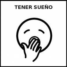 TENER SUEÑO - Pictograma (blanco y negro)