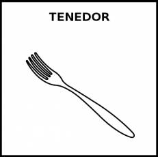 TENEDOR - Pictograma (blanco y negro)
