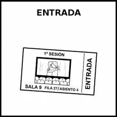 ENTRADA (TIQUE) - Pictograma (blanco y negro)