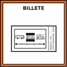BILLETE (TRANSPORTE) - Pictograma (color)
