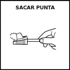 SACAR PUNTA - Pictograma (blanco y negro)