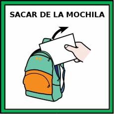 SACAR DE LA MOCHILA - Pictograma (color)