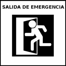 SALIDA DE EMERGENCIA - Pictograma (blanco y negro)