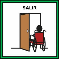 SALIR (EN SILLA) - Pictograma (color)
