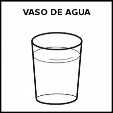 VASO DE AGUA - Pictograma (blanco y negro)