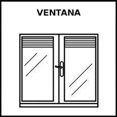 VENTANA (CERRADA) - Pictograma (blanco y negro)