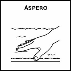 ÁSPERO - Pictograma (blanco y negro)