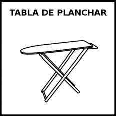 TABLA DE PLANCHAR - Pictograma (blanco y negro)