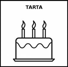TARTA - Pictograma (blanco y negro)